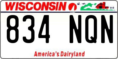 WI license plate 834NQN