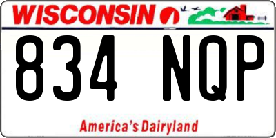 WI license plate 834NQP