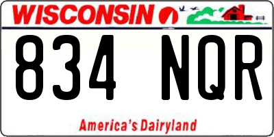 WI license plate 834NQR
