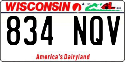 WI license plate 834NQV