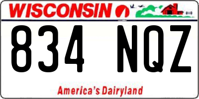 WI license plate 834NQZ