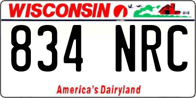 WI license plate 834NRC