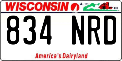 WI license plate 834NRD