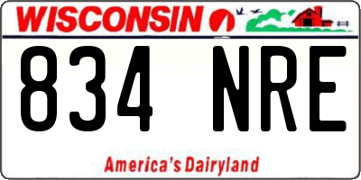 WI license plate 834NRE