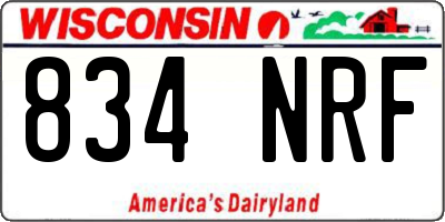 WI license plate 834NRF