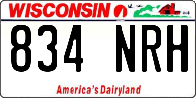 WI license plate 834NRH