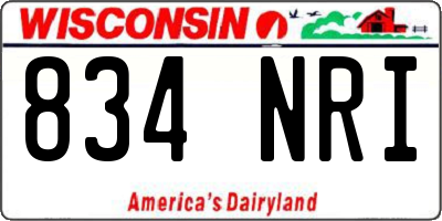 WI license plate 834NRI