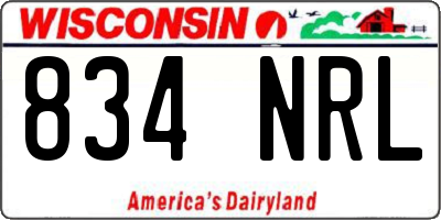 WI license plate 834NRL