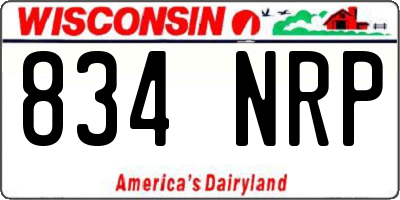WI license plate 834NRP