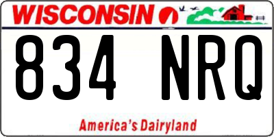 WI license plate 834NRQ