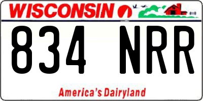 WI license plate 834NRR