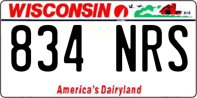 WI license plate 834NRS