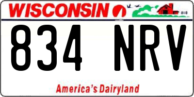 WI license plate 834NRV