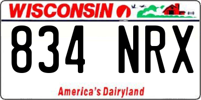 WI license plate 834NRX