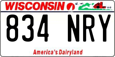 WI license plate 834NRY