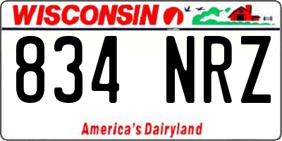 WI license plate 834NRZ