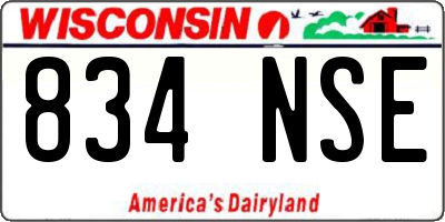 WI license plate 834NSE