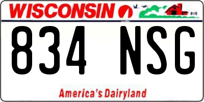 WI license plate 834NSG