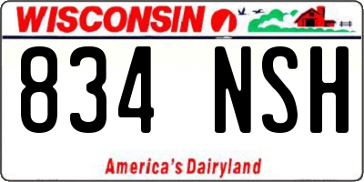 WI license plate 834NSH