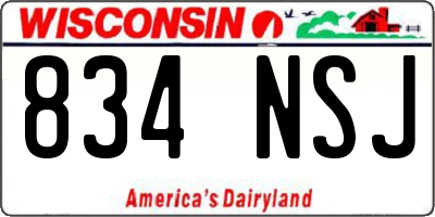 WI license plate 834NSJ