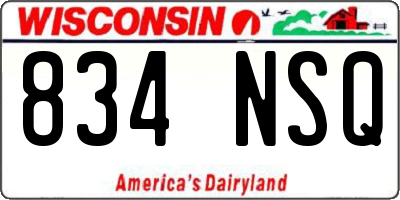 WI license plate 834NSQ
