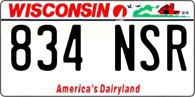 WI license plate 834NSR
