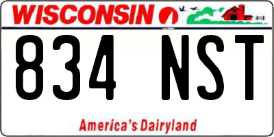 WI license plate 834NST