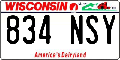 WI license plate 834NSY