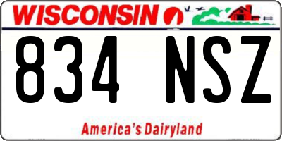 WI license plate 834NSZ