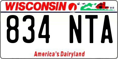 WI license plate 834NTA