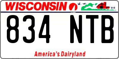 WI license plate 834NTB