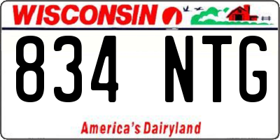WI license plate 834NTG