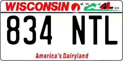 WI license plate 834NTL