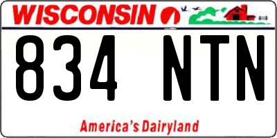 WI license plate 834NTN