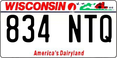 WI license plate 834NTQ