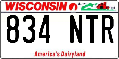 WI license plate 834NTR