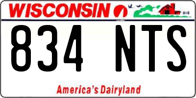 WI license plate 834NTS