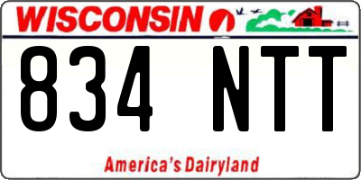 WI license plate 834NTT
