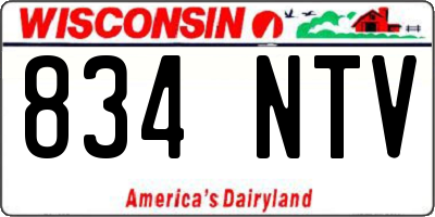 WI license plate 834NTV