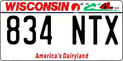 WI license plate 834NTX