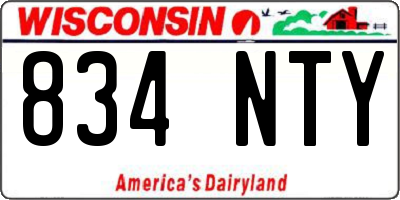 WI license plate 834NTY
