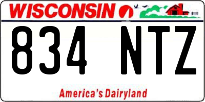 WI license plate 834NTZ