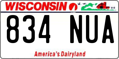 WI license plate 834NUA