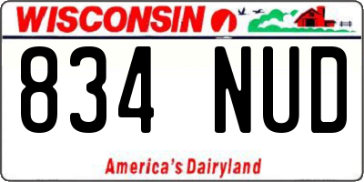 WI license plate 834NUD