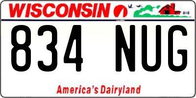 WI license plate 834NUG