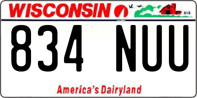 WI license plate 834NUU
