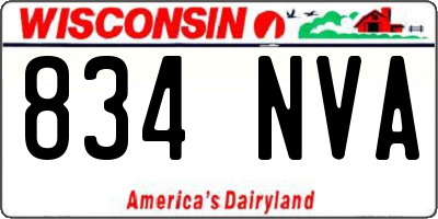 WI license plate 834NVA