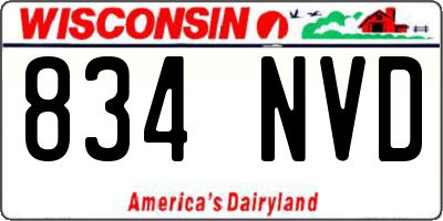 WI license plate 834NVD