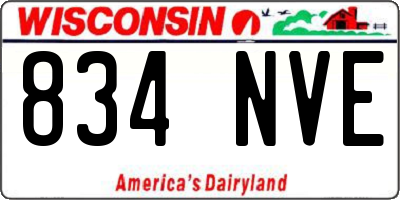 WI license plate 834NVE