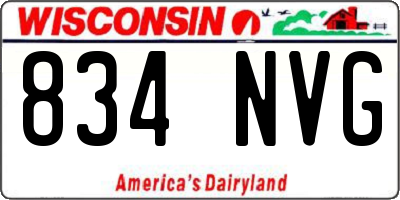 WI license plate 834NVG